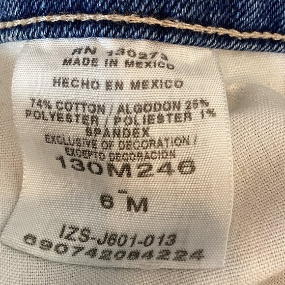VTG Lee Riders Mid-rise Straight Blue Jeans Sz 6M (29 x 31-1/2") #25X - Picture 7 of 8